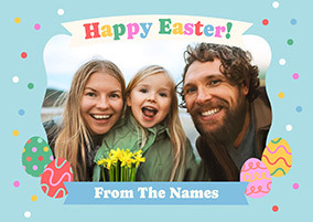 Happy Easter from the Family Landscape Photo Card