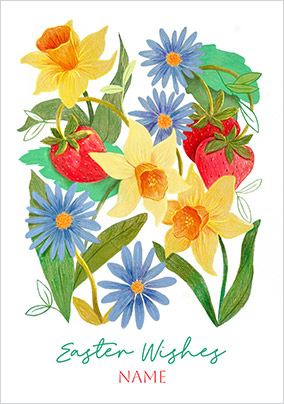 Easter Florals Personalised Card