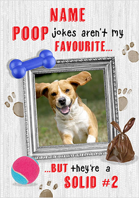 Poop Jokes Photo Birthday Card