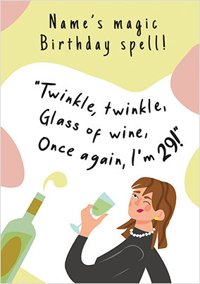 Twinkle Twinkle Personalised Birthday Card