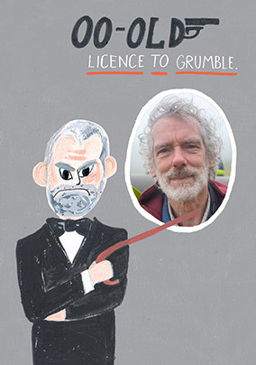 License To Grumble Photo Upload Birthday Card