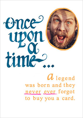 Once Upon a Time Photo Upload Birthday Card