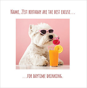 Daytime Drinking 21st Birthday Card