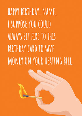 Topical Save Money Personalised Card