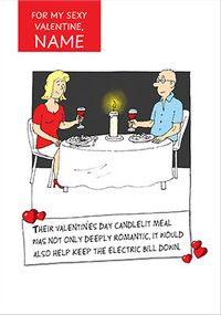 Tap to view Candlelit Meal Personalised Valentine's Day Card