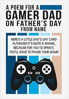 Gamer Dad Father's Day Card