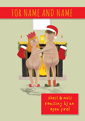 Chest And Nuts Christmas Card