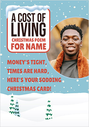 Cost Of Living Christmas Poem Photo Card