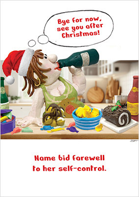 Farewell Self-Control Christmas Card