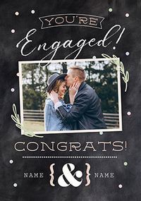 Tap to view Chalkboard Engagement Photo Card