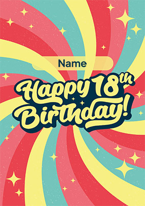 Happy 18TH Pink Personalised Birthday Card | Funky Pigeon
