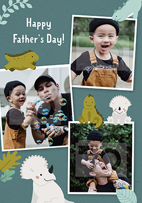 Dino Photo Father's Day Card
