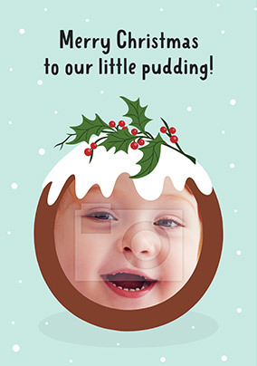 Our Little Pudding Photo Christmas Card