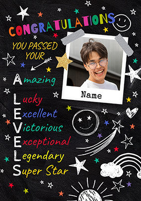 A Levels Congratulations Photo Card