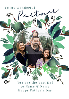 Wonderful Partner Photo Father's Day Card