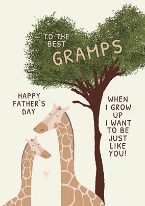 Best Gramps Giraffe Father's Day Card