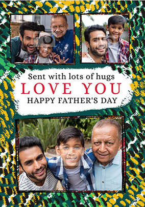 Lots Of Hugs Photo Father's Day Card