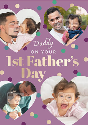 Daddy 1st Father's Day Photo Card