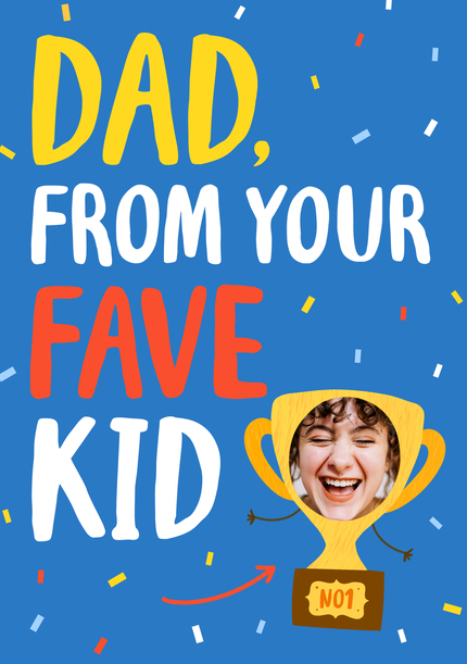 Dad From Your Fave Kid Photo Father's Day Card