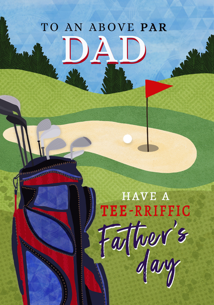 Above Par Dad Father's Day Card