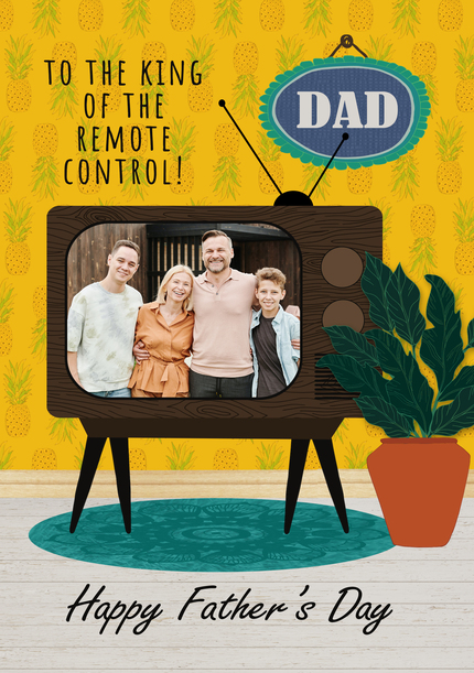 King Of The Remote Photo Father's Day Card