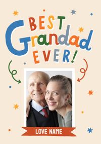 Tap to view Best Grandad Ever 1 Photo Father's Day Card
