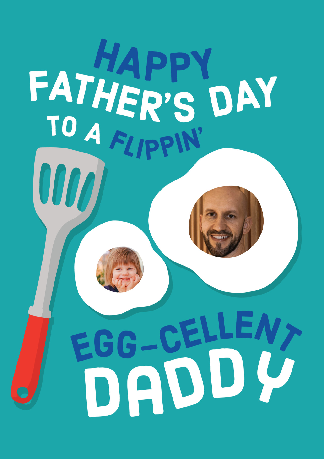 Flippin Egg-cellent Daddy Photo Father's Day Card