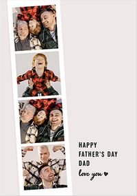 Tap to view Photo Strip Father's Day 4 Photo Card