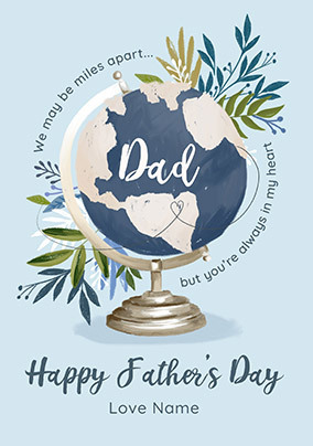 Across The Miles Happy Father's Day Card