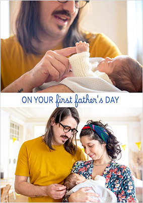 First Father's Day 2 Photo Card