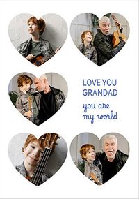 Tap to view Granddad you are my World 5 Photo Father's Day Card