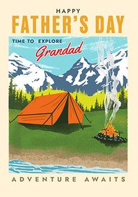 Tap to view Timeless Moments Camping Grandad Father's Day Card