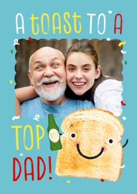 Tap to view A Toast To A Top Dad Photo Card