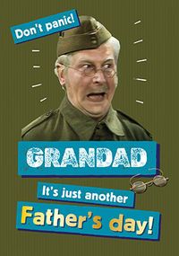 Tap to view Dad's Army Don't Panic Grandad Father's Day Card