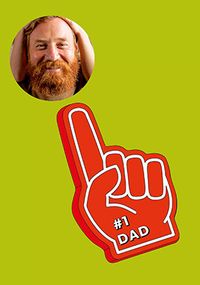 Tap to view No.1 Dad Foam Finger Father's Day Photo Card