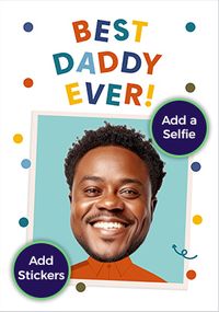 Tap to view Funky Faces Best Daddy Father's Day Photo Card