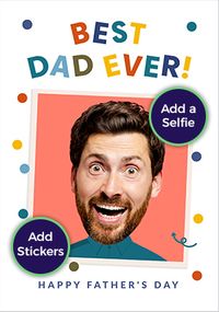 Tap to view Funky Faces Best Dad Father's Day Photo Card
