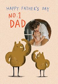 Tap to view No.1 Dad Bear Father's Day Photo Card