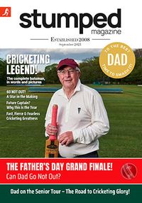 Tap to view Stumped Cricket Magazine Photo Upload Father's Day Card