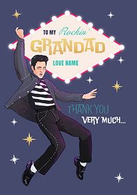 Tap to view Rockin' Grandad Elvis Birthday Card
