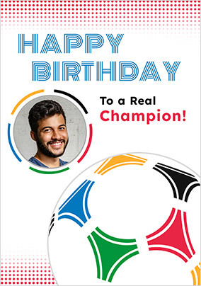 To A Real Champion Photo Birthday Card