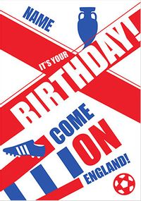 Tap to view Come on England Birthday Card