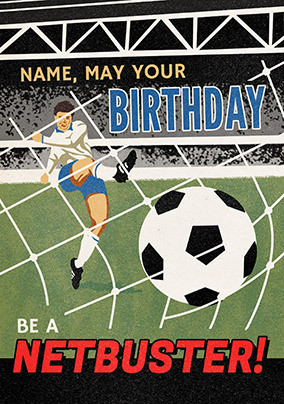 Netbuster Football Birthday Card