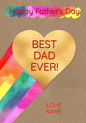 Rainbow Father's Day Personalised Card