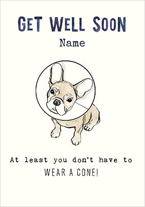 Don't Need A Cone Get Well Card