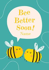 Tap to view Bee Better Soon Personalised Get Well Card