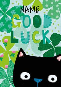 Tap to view Black Cat Personalised Good Luck Card