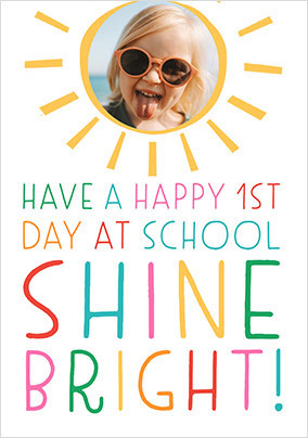 Happy 1st Day at School Good Luck Photo Card