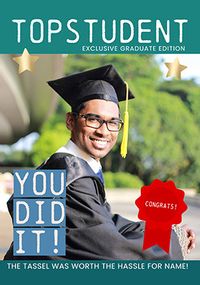Tap to view Top Student Graduation Photo Magazine Card