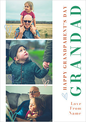 Grandparents' Day Grandad 3 Photo Card